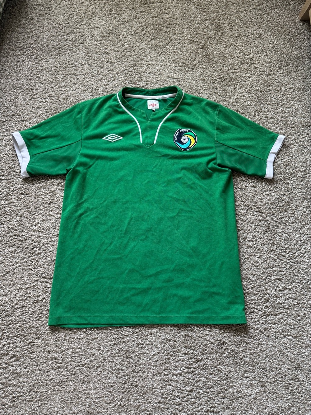 NEW YORK COSMOS Authentic Umbro Football Soccer Jersey shirt Mens sz 44